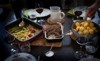 örtmarinerad kalvstek med pommes duchesse