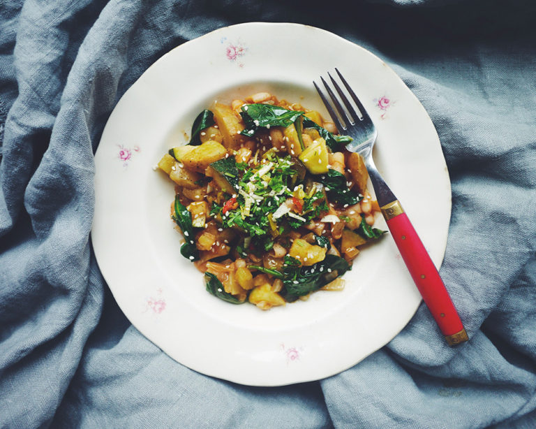 Recept Italiensk grönsaksgryta med vitt vin och gremolata